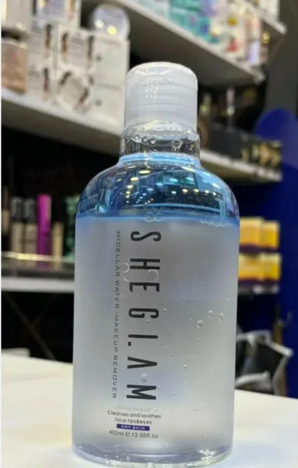 مزيل مكياج ماء ميسيلار للبشرة الجافة 400 مل SHEGLAM Micellar Water Dry Skin