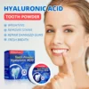 مسحوق بودرة تبييض الاسنان بحمض الهيالورونيك لإزالة التصبغات والجير والبلاك