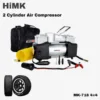منفاخ سيارات HiMK  – ضغط هواء ثنائي الأسطوانة قوي لسيارات 4×4