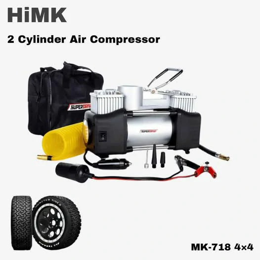 منفاخ سيارات HiMK  – ضغط هواء ثنائي الأسطوانة قوي لسيارات 4×4