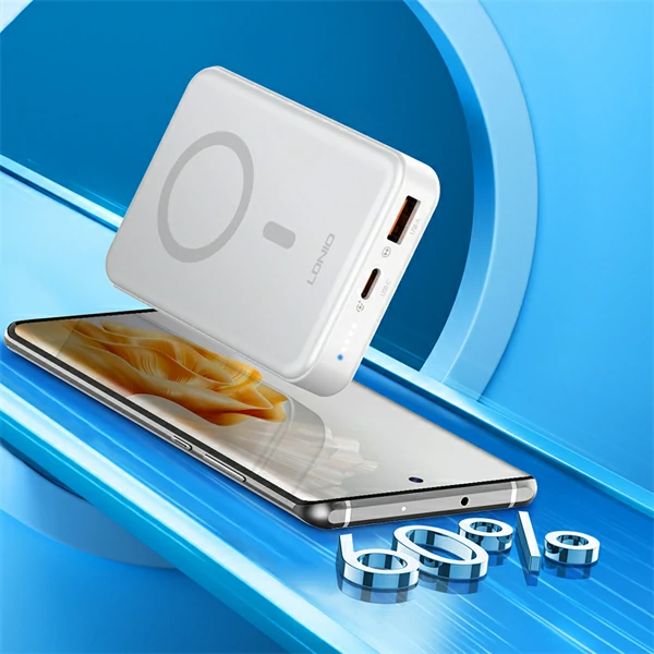 باور بنك مغناطيسي لاسلكي سريع 15W بسعة 10000mAh ماركة LDNIO PQ16