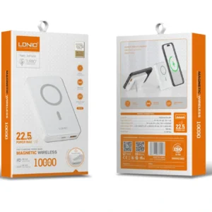 باور بنك مغناطيسي لاسلكي سريع 15W بسعة 10000mAh ماركة LDNIO PQ16