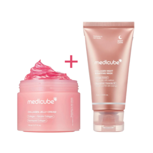 بكج الكولاجين Medicube ماسك ليلي + كريم جيلي شد ترطيب نضارة - منتجات كورية