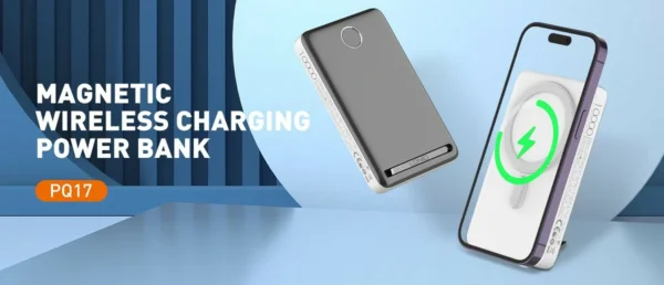 باور بنك مغناطيسي لاسلكي سريع 15W بسعة 10000mAh – LDNIO PQ17