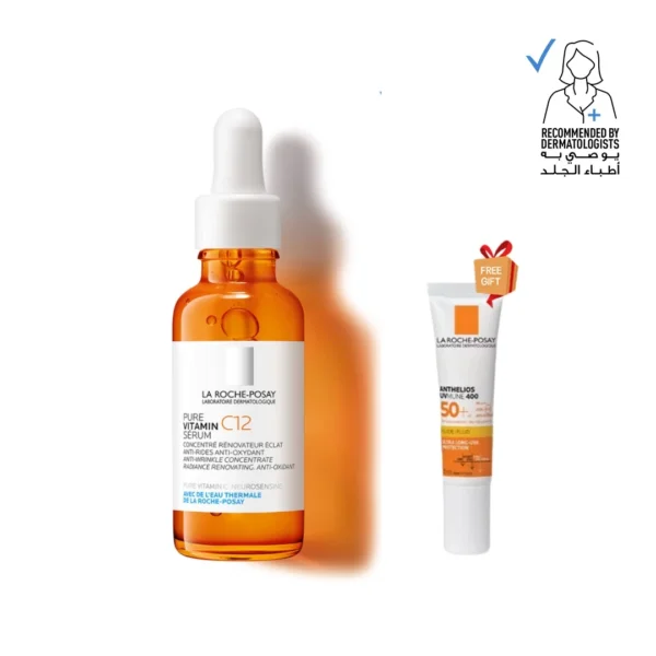 بكج La Roche Posay سيروم فيتامين C بتركيز 12% + واقي شمس UVMUNE 400 للحماية المتقدمة