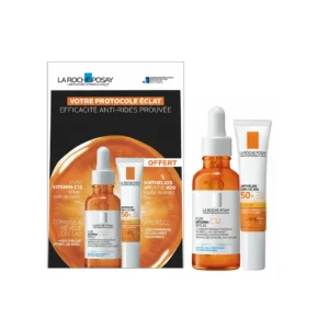 بكج La Roche Posay سيروم فيتامين C بتركيز 12% + واقي شمس UVMUNE 400 للحماية المتقدمة