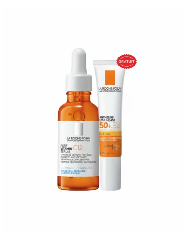 بكج La Roche Posay سيروم فيتامين C بتركيز 12% + واقي شمس UVMUNE 400 للحماية المتقدمة