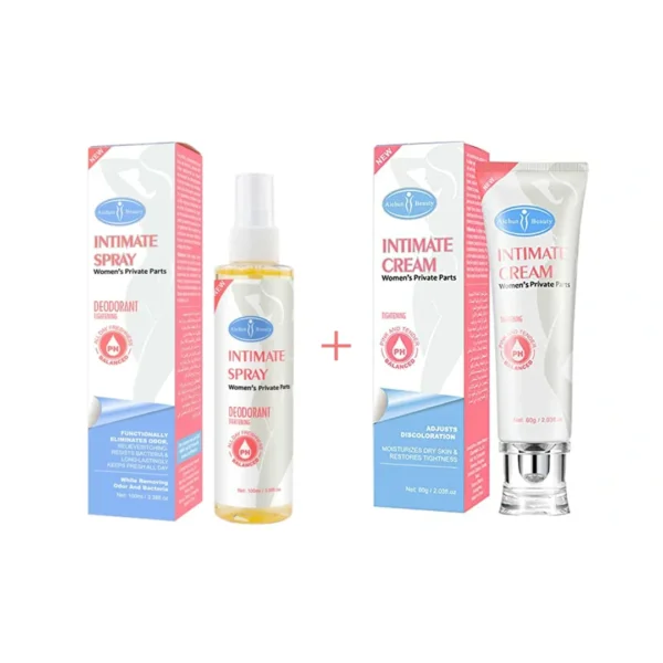 بكج العناية بالمناطق الحساسة : سبراي + كريم من AICHUN BEAUTY بكج العناية بالمناطق الحساسة : سبراي + كريم من AICHUN BEAUTY