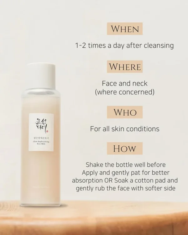 تونر حليب الأرز Beauty of Joseon Glow Replenishing Rice Milk  – منتجات كورية