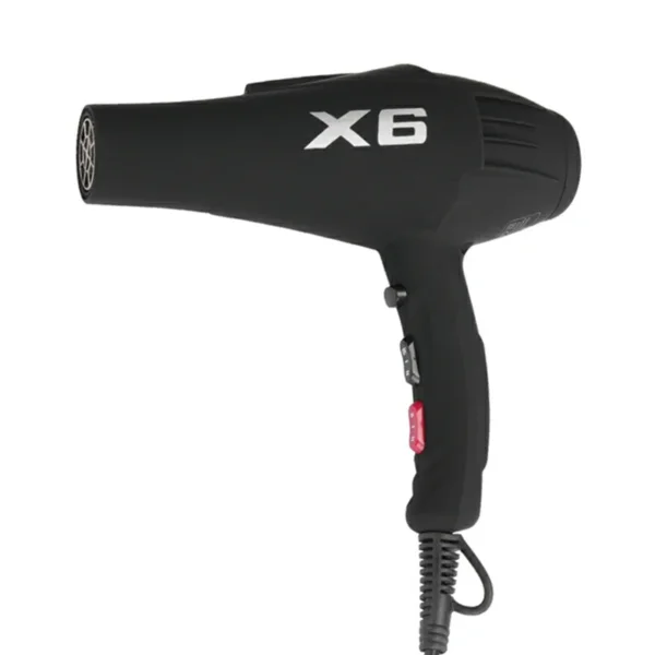سشوار X6 الاحترافي – قوة هواء قوة عالية 2800 واط مذهلة لشعر أكثر نعومة ولمعانًا