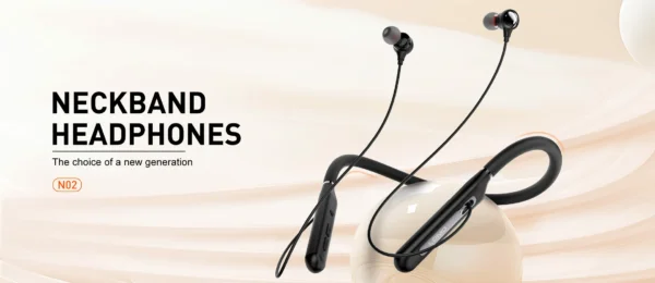سماعة بلوتوث حول الرقبة بصوت ستيريو عالي الدقة مع مايكروفون LDNIO