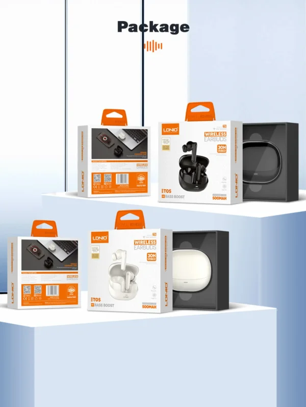 سماعة بلوتوث لاسلكية In Ear من ماركة LDNIO – موديل T05