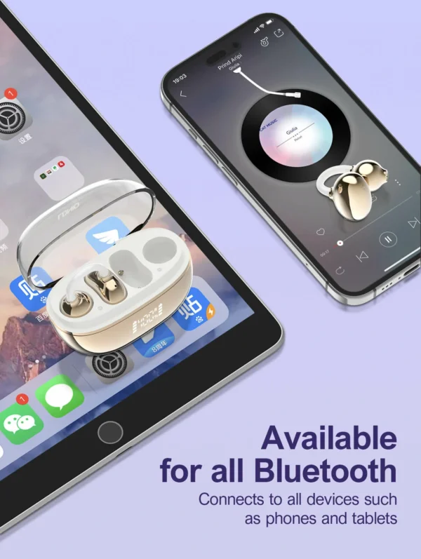 سماعة بلوتوث لاسلكية بتصميم Open Ear من ماركة LDNIO – موديل T08