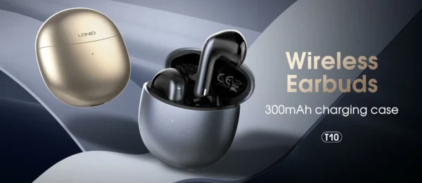 سماعة بلوتوث لاسلكية Semi-Fit للأذن من ماركة LDNIO – موديل T10