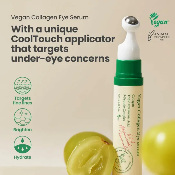 سيروم العيون كولاجين نباتي تجاعيد وانتفاخ وهالات + رأس مساج AXIS-Y Eye Vegan Collagen  – منتجات كورية