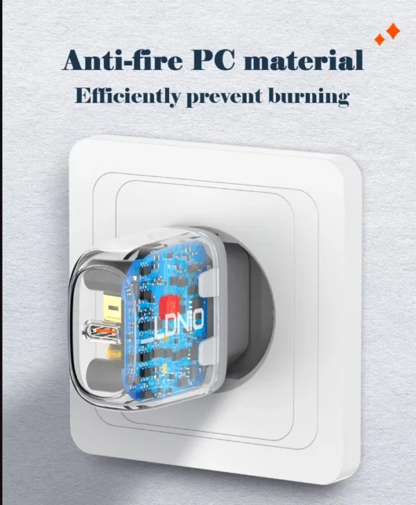 شاحن LDNIO منزلي سريع PD 20W مع منفذ USB