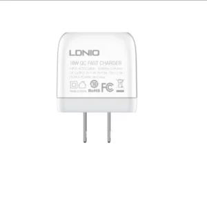 شاحن LDNIO منزلي سريع QC3.0 بقدرة 18W مع منفذ USB واحد (US / EU Plug)