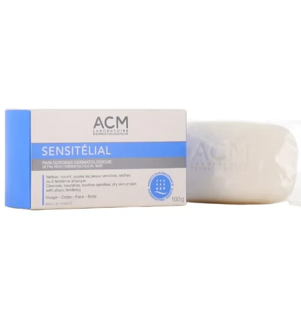صابون ACM للبشرة الحساسة والجافة Sensitélial Ultra-Rich Dermatological Bar – صناعة فرنسية