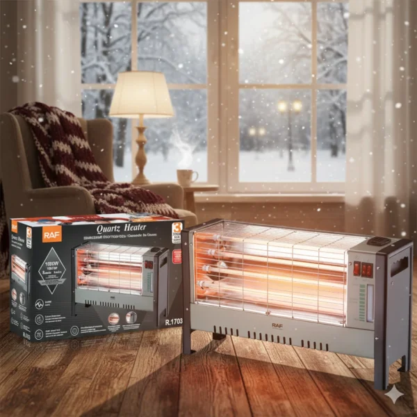 صوبة RAF بقوة 1600 واط 5 شمعات 3 جهات تدفئة مع مبخرة