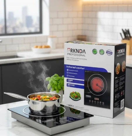 طباخ ليزر زجاجي حراري بالأشعة تحت الحمراء – أداء سريع ودقيق بقوة 2200 واط