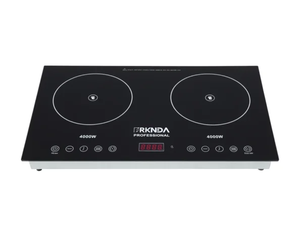 طباخ ليزر زجاجي حراري بشعلتين – قوة طهي عالية 4000 واط مع شاشة LED