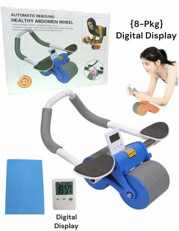 عجلة تمارين لدعم عدة عضلات البطن، الذراعين، الصدر، الظهر و الأرداف والساقين