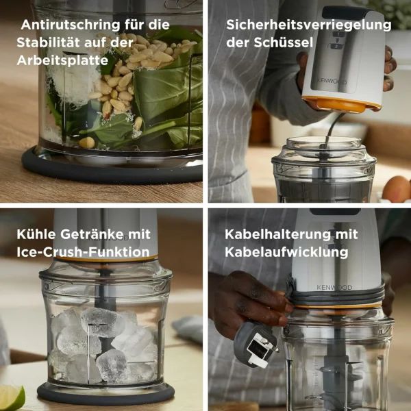 فرامة طعام Kenwood Easy Chop بسعة وعائين بسعة 0.5 لتر