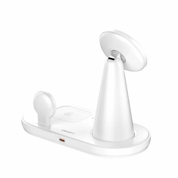 قاعدة شحن مكتبية لاسلكية 5×1 مع إضاءة ليلية ماركة LDNIO WL01 (12) قاعدة شحن مكتبية لاسلكية 5×1 مع إضاءة ليلية ماركة LDNIO WL01