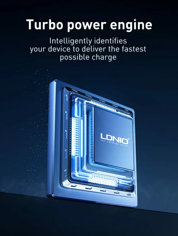 قاعدة شحن مكتبية لاسلكية 5×1 مع ستاند مغناطيسي وإضاءة ليلية ماركة LDNIO WL02