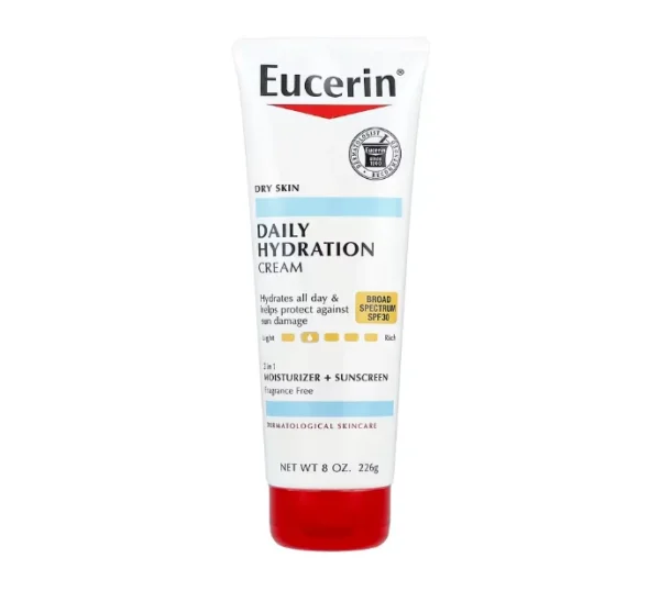 كريم (مرطب + واقي شمس) Eucerin Daily Hydration للبشرة الحساسة الجافة والمختلطة