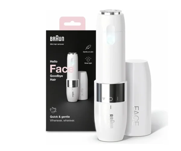 ماكينة Braun Face Mini FS1000 لإزالة شعر الوجه والحواجب – نعومة فورية ماكينة Braun Face Mini FS1000 لإزالة شعر الوجه والحواجب – نعومة فورية