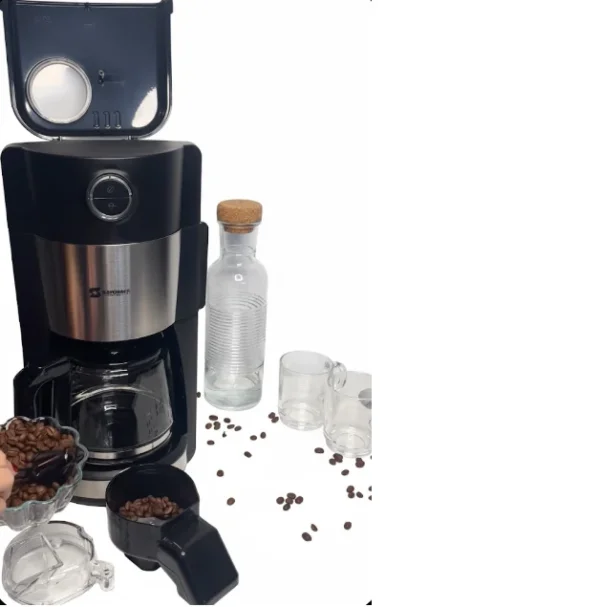 ماكينة قهوة الأمريكية Sayona مع مطحنة سعة 12 كوب فلتر نايلون دائم قابل للغسل