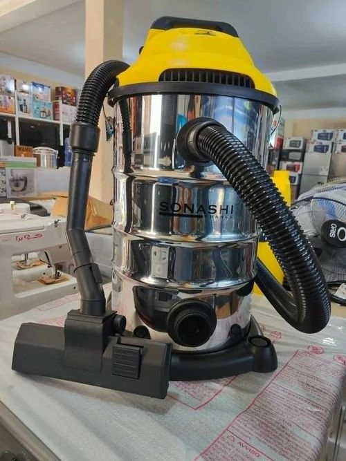 مكنسة Sonashi الصناعية سعة 30 لتر – بقوة 1600 واط لتنظيف جاف/رطب