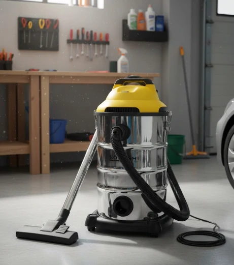 مكنسة Sonashi الصناعية سعة 30 لتر – بقوة 1600 واط لتنظيف جاف/رطب