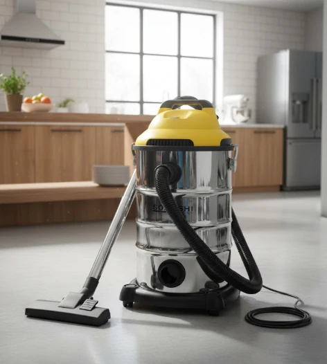 مكنسة Sonashi الصناعية سعة 30 لتر – بقوة 1600 واط لتنظيف جاف/رطب