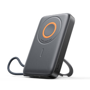 باور بانك Joyroom JR-PBM02 10000mAh مغناطيسي 22.5W مع كابل مدمج - أسود