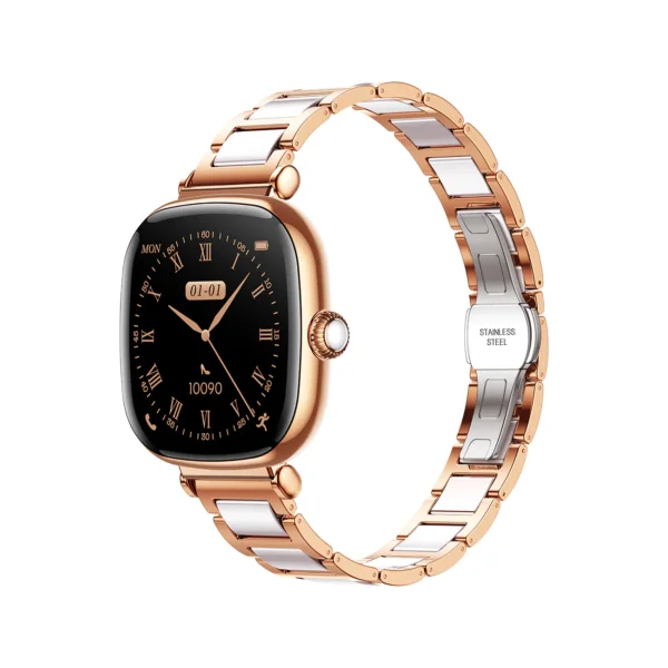 ساعة ذكية JR-FS1 – مكالمات، بلوتوث، شاشة AMOLED، مقاومة للماء