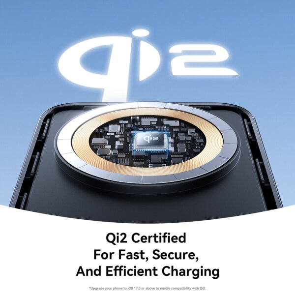 بطارية شحن JR-PBM11 بقدرة 10000mAh مع شحن لاسلكي بقوة 22.5W وكاميرا خلفية - أسود