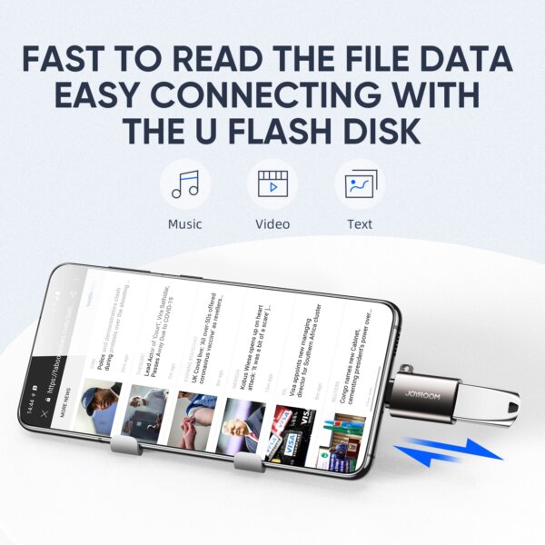 محول S-H151 من نوع Type-C إلى USB أنثى - لون أحمر قاني