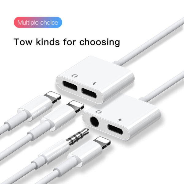 محول صوت S-Y104 ثنائي الجهات Lightning - أبيض