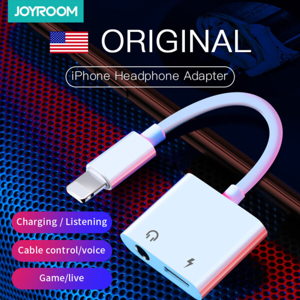 محول صوت S-Y104 ثنائي الجهات مع منفذ Lightning - أبيض