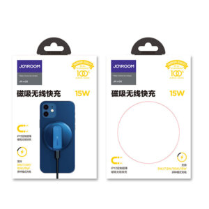 شاحن لاسلكي مغناطيسي بقوة 15 واط JR-A28 – أسود