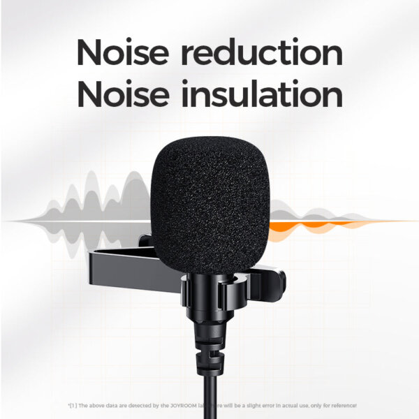 ميكروفون JR-LM1 لافالييه بطول كابل 2 متر - أسود