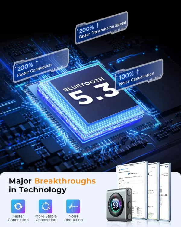 مستقبل لاسلكي JR-CB2 ثنائي الوضع Bluetooth 5.3 - رمادي داكن