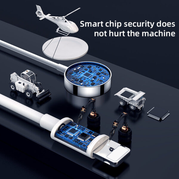 شاحن Apple Watch S-IW002S مغناطيسي مع كابل Lightning بطول 1.5 متر - أبيض