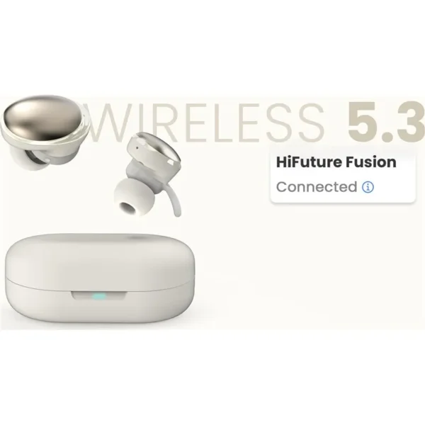 سماعات FUSION TWS مع إلغاء الضوضاء النشط – أسود وChampagne