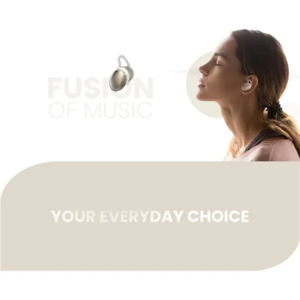 سماعات FUSION TWS مع إلغاء الضوضاء النشط – أسود وChampagne