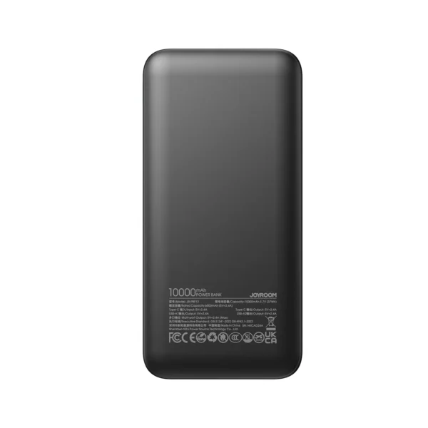 باور بنك JR-PBF12 بسعة 10000mAh مع منافذ Type-C وUSB
