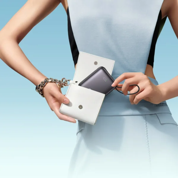 باور بنك JR-PBF27 10000mAh مع كابلين مضاعفين وشحن سريع 22.5W أسود