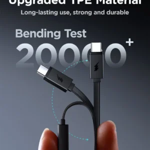 باور بانك JR-PR1 بسعة 10000mAh مع كابل ممتد 70 سم - أسود